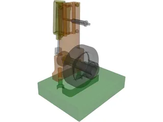 Steam Motor Assembly 3D Model preview