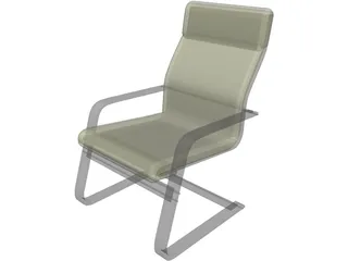 Laminated Wood Style Chair 3D Model preview