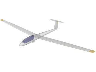Rolladen-Schneider LS4 Glider 3D Model preview