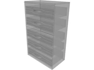 Upright Dresser 3D Model preview