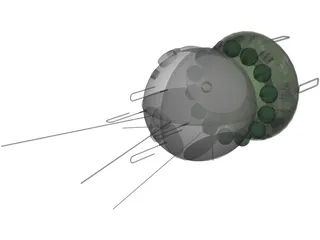 Vostok Spacecraft 3D Model preview