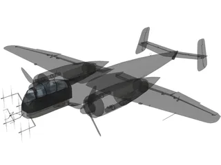 Heinkel He 219 A-0 3D Model preview