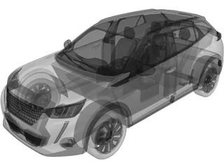 Peugeot 2008 GT-Line (2020) 3D Model preview