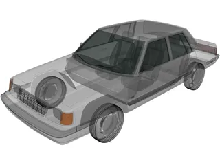 Dodge Aries K Sedan (1988) 3D Model preview