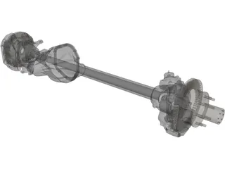 Dana 60 HP Axle 3D Model preview