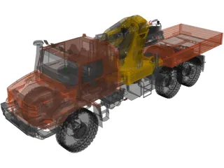 Mercedes-Benz Zetros 6x6 Sattel 3D Model preview