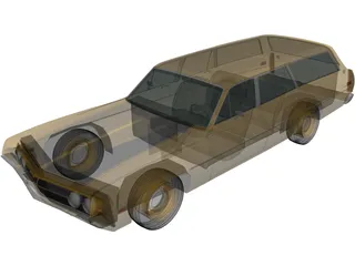 Ford Torino 500 Station Wagon 3D Model preview