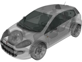 Fiat Punto (2010) 3D Model preview