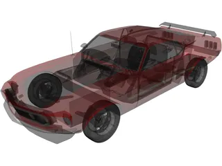Ford Mustang Mach 1 (1969) 3D Model preview