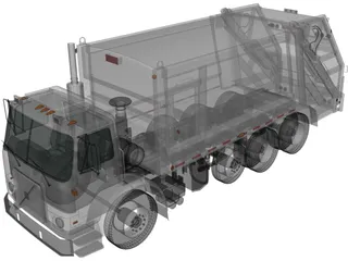 Volvo WX64 Garbage Truck Heil (2001) 3D Model preview