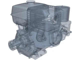 Honda GX-390 Engine 3D Model preview