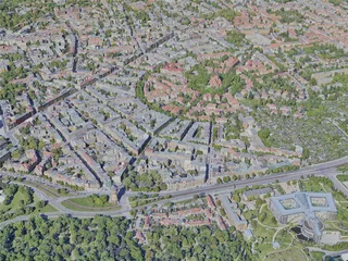 Halle (Saale) City, Germany (2021) 3D Model preview