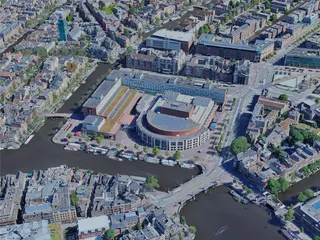 Amsterdam City, Netherlands (2021) 3D Model preview