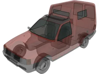 Fiat Fiorino (1988) 3D Model preview