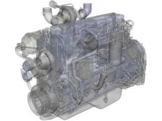 Cummins QSB-6.7 Engine 3D Model preview