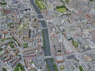 Dublin City, Ireland (2022) 3D Model preview