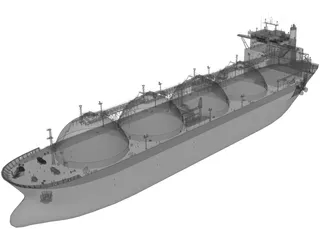 LNG Ship 3D Model preview