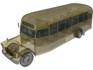 Chevrolet 6700 School Bus (1955) 3D Model preview