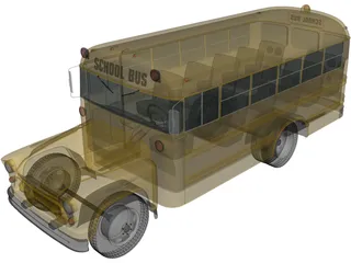 Chevrolet 4500 School Bus (1956) 3D Model preview
