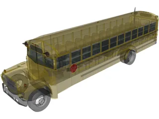 Ford B-700 Thomas Conventional School Bus (1984) 3D Model preview