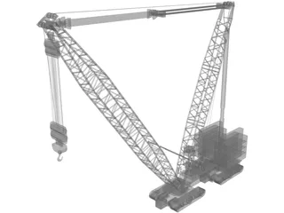 Crane Lamp 3D Model preview