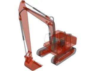 Track Hoe 3D Model preview