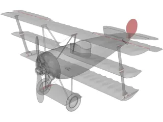 Fokker Dr.I Triplane 3D Model preview
