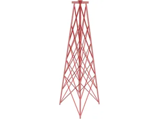 Oil Drill Rig 3D Model preview