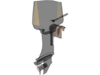 Outboard Motor 30hp 3D Model preview