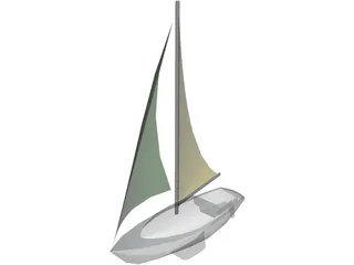 Sailboat 3D Model preview