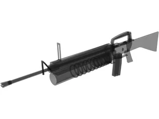 M16 A1 3D Model preview
