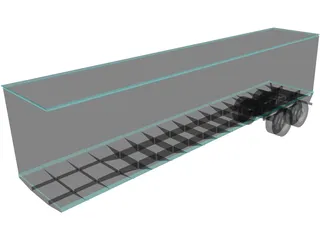 Trailer Box 3D Model preview
