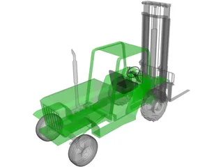 Forklift 3D Model preview