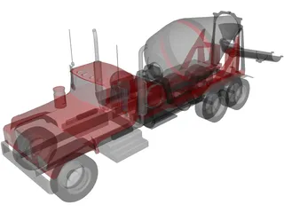 Cement Mixer 3D Model preview