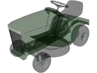 Lawnmower Riding 3D Model preview