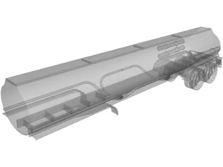 Trailer Tanker 3D Model preview