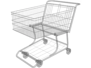 Shopping Cart 3D Model preview