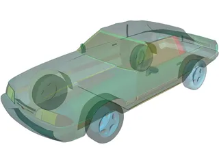 Ford Mustang Convertible (1993) 3D Model preview