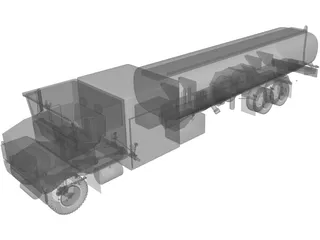 Fuel Truck 3D Model preview