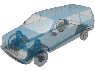 Plymouth Voyager (1987) 3D Model preview