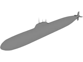 Alpha Submarine 3D Model preview