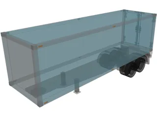Trailer Box 3D Model preview