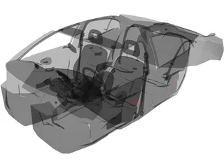 Interior Pontiac Grand Prix (1997) 3D Model preview