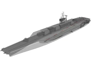 Nimitz Aircraft Carrier 3D Model preview