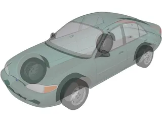 Ford Escort SE (1998) 3D Model preview