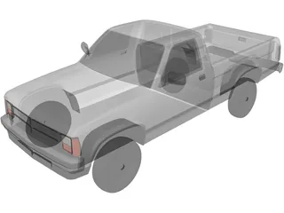 Dodge Dakota (1988) 3D Model preview