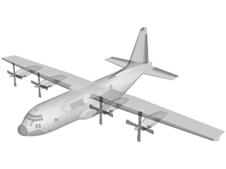 Lockheed C-130 Hercules 3D Model preview