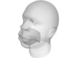 Head African Male 3D Model preview