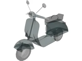 Scooter Vespa 3D Model preview