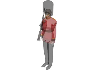 Buckingham Palace Guard 3D Model preview
